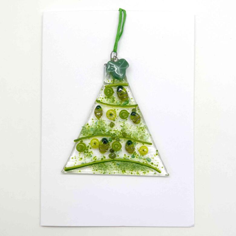 Fused Glass Christmas Tree Decorations