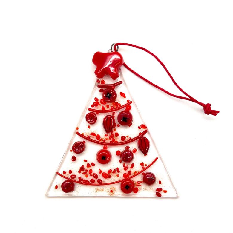 Fused Glass Christmas Tree Decorations