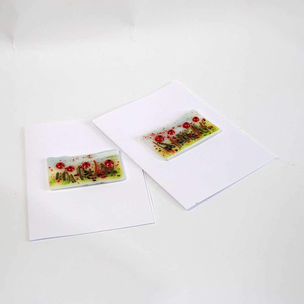 Poppy Landscape Greeting Card / Fridge Magnet
