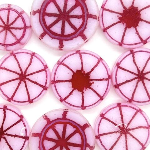 XL Murrine - White & Ruby Red - 90COE