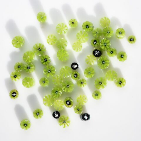 Murrine - Float Glass - Green Flower