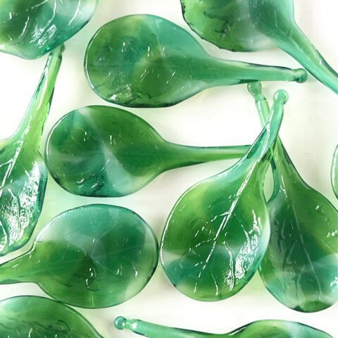 Lampwork - Variegated Green Leaves - 96COE