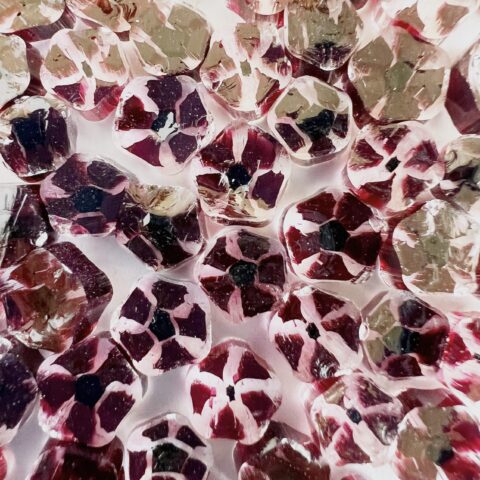 Murrine - Float Glass - Purple Daisy Flower