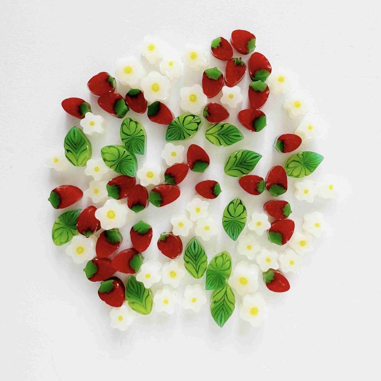Murrine - Flowers - Mixed Strawberry Plant - 96COE