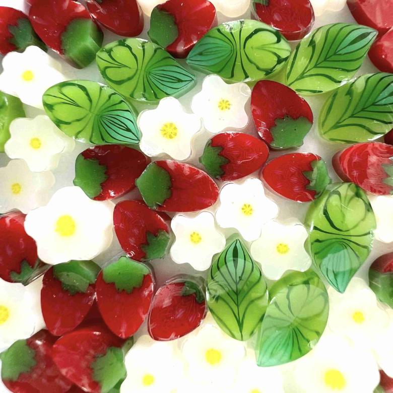 Murrine - Flowers - Mixed Strawberry Plant - 96COE