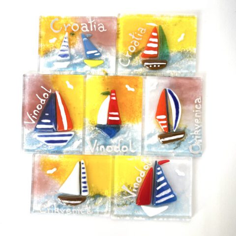 Fused Glass Art Fridge Magnets