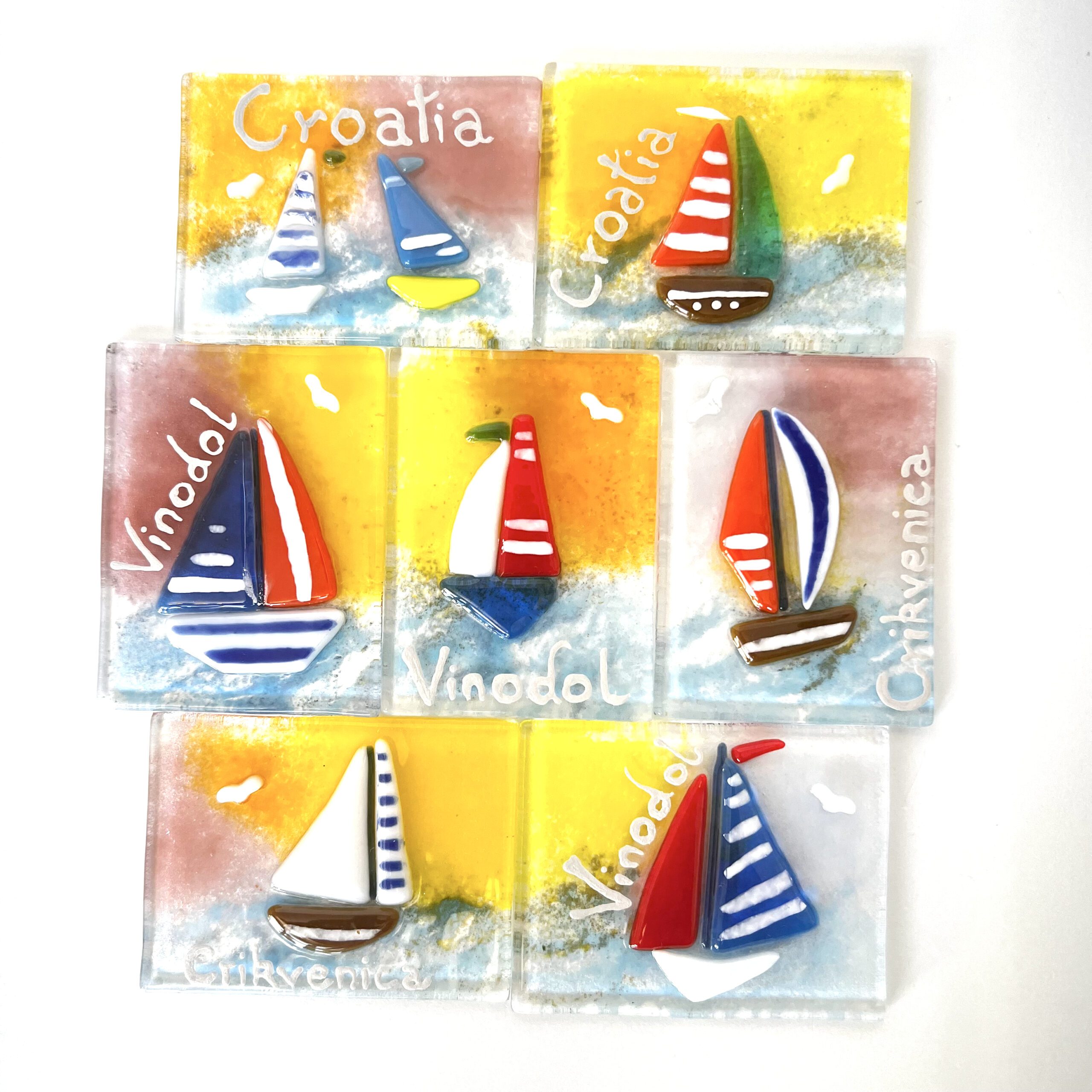 Fused Glass Art Fridge Magnets