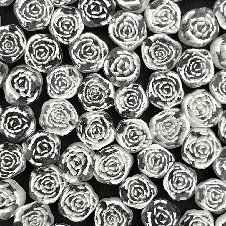 Murrine - Float Glass - White Rose