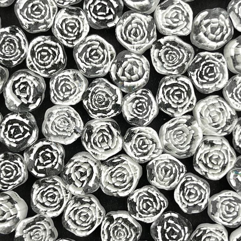 Murrine - Float Glass - White Rose