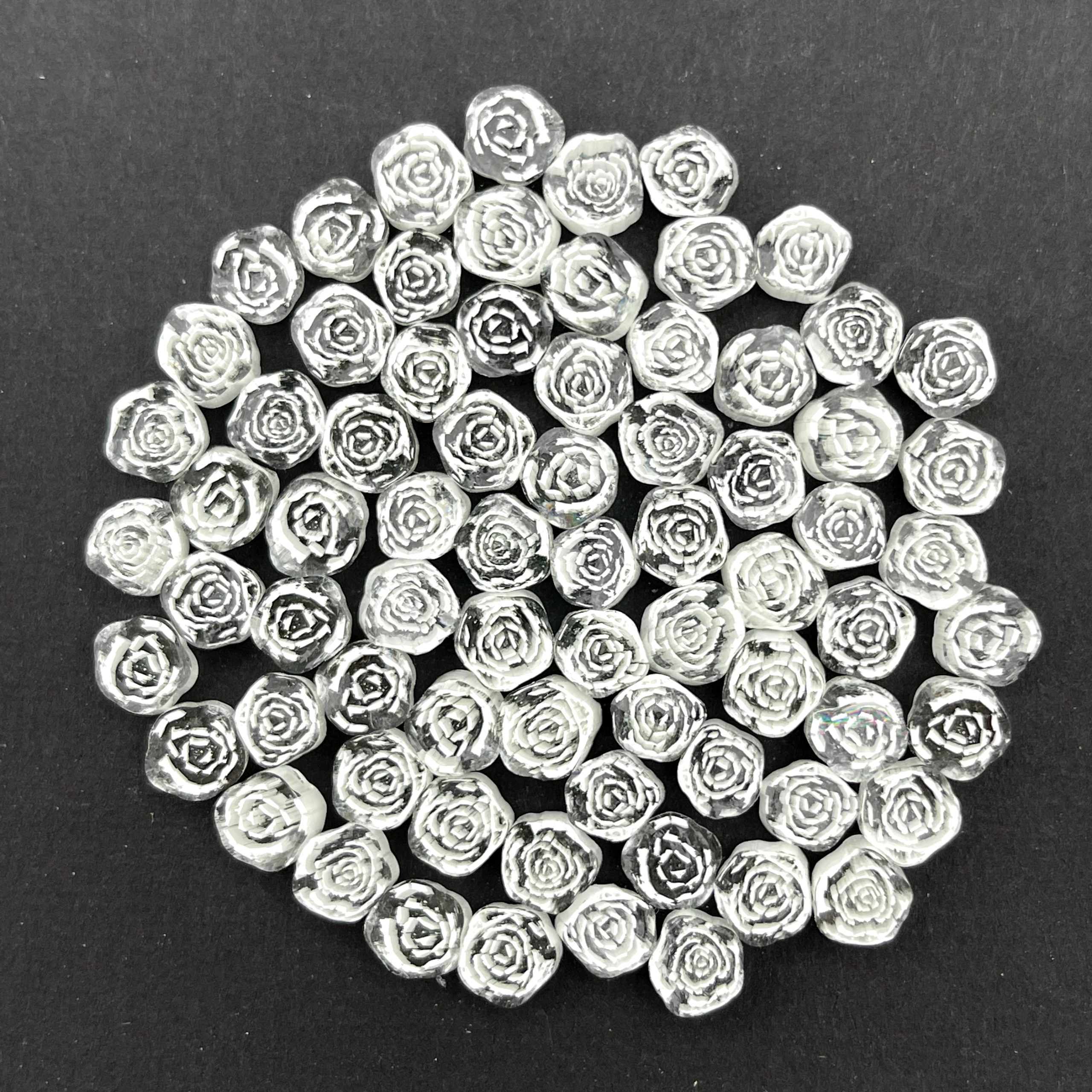 Murrine - Float Glass - White Rose