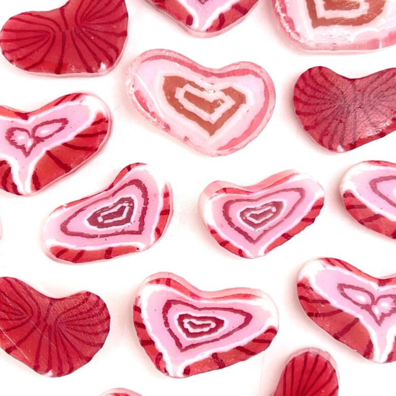 XL Murrine - Pink Hearts - 90COE