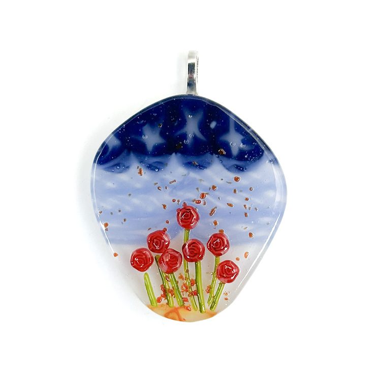 Fused Glass Independence Day Jewelry