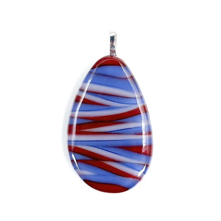 Fused Glass Independence Day Jewelry