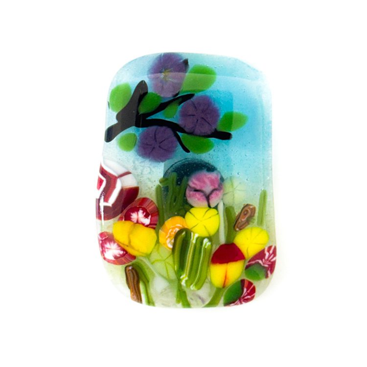 Fused Glass Spring Meadow Magnets
