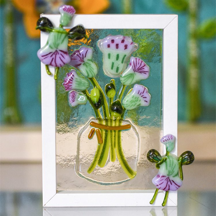 Fused Glass Thistle Fairy