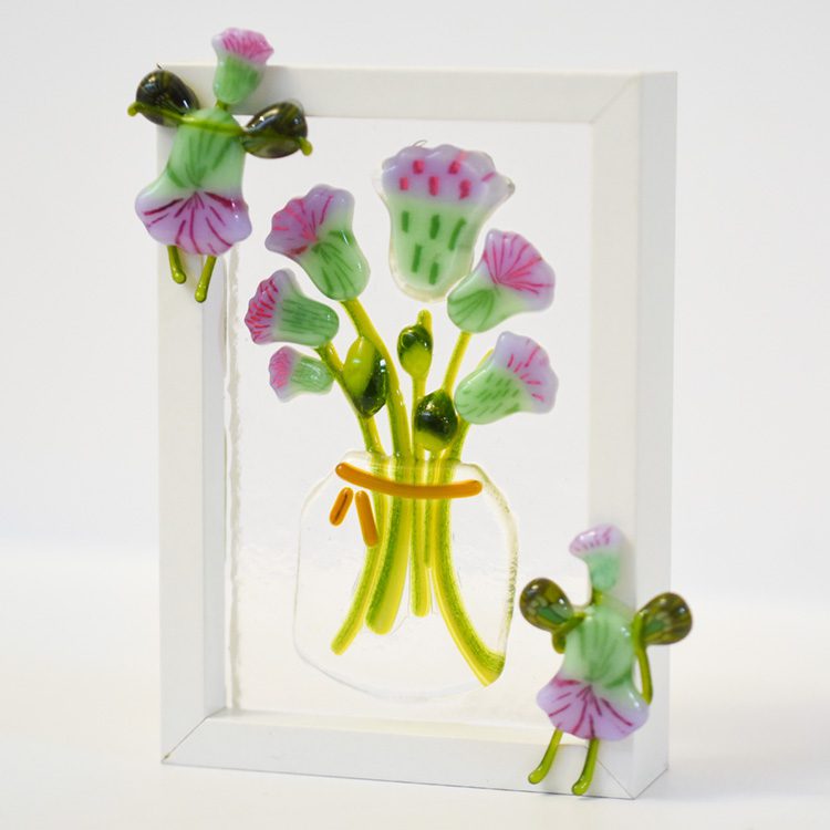 Fused Glass Thistle Fairy