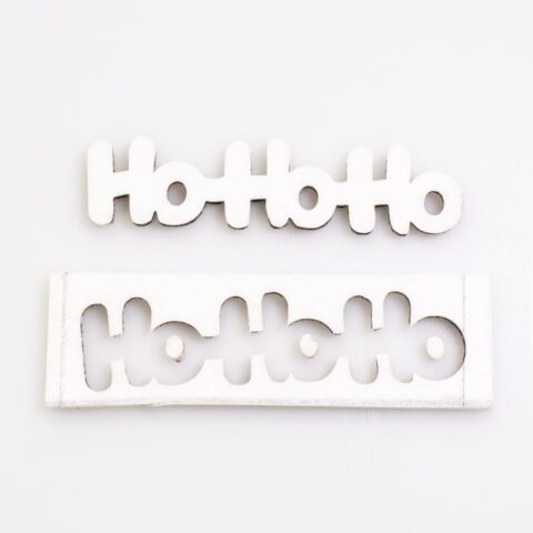 Fiber Paper Cut-out Word Ho Ho Ho