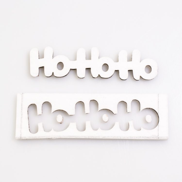 Fiber Paper Cut-out Word Ho Ho Ho