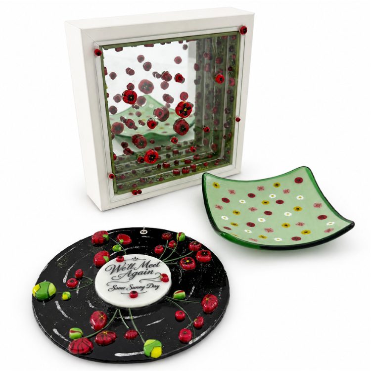 Fused Glass Poppy Collection