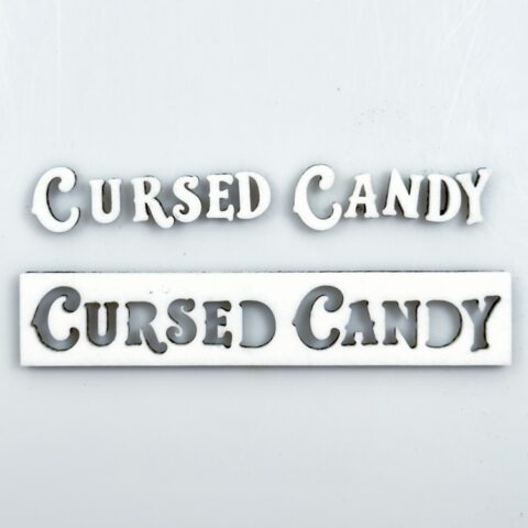 Fiber Paper Cut-Out Word – Cursed Candy